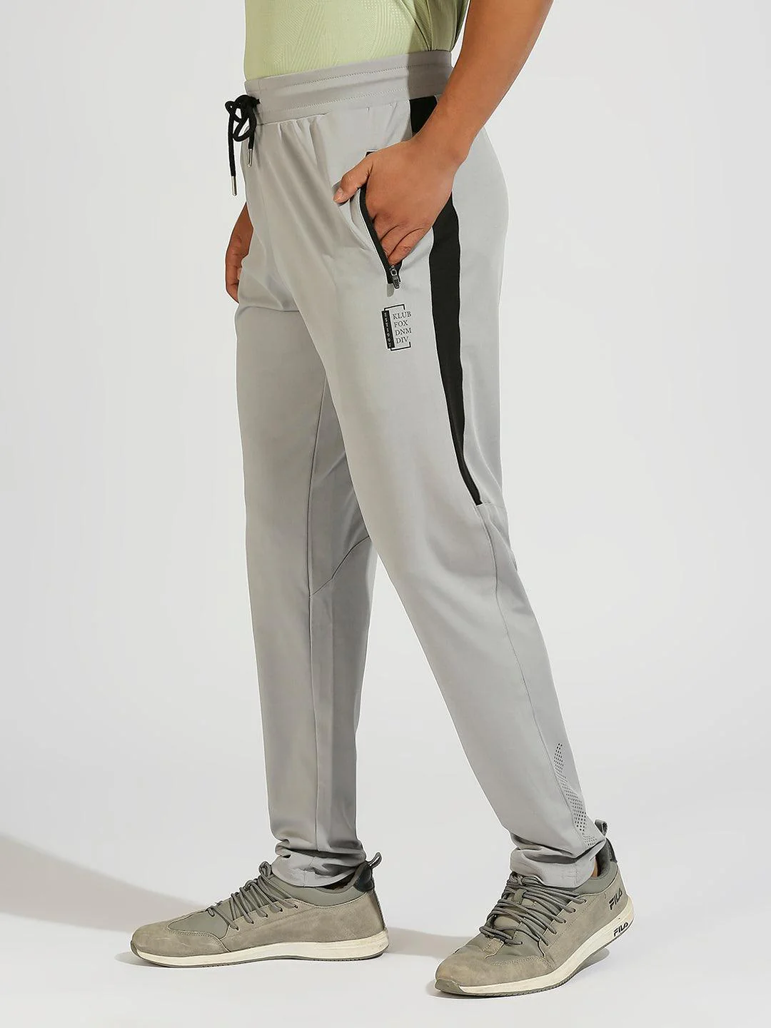 Wanderer Zip Pocket Light Grey Joggers - Image 2
