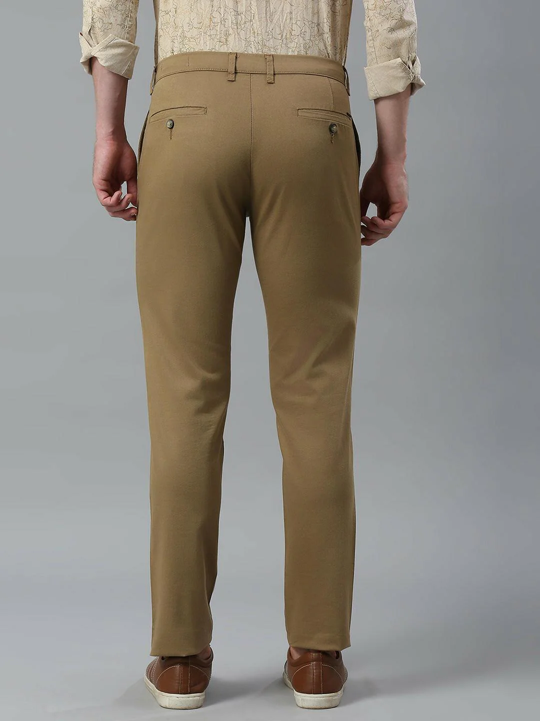Stretchable Beige Narrow Chino Pants - Image 6