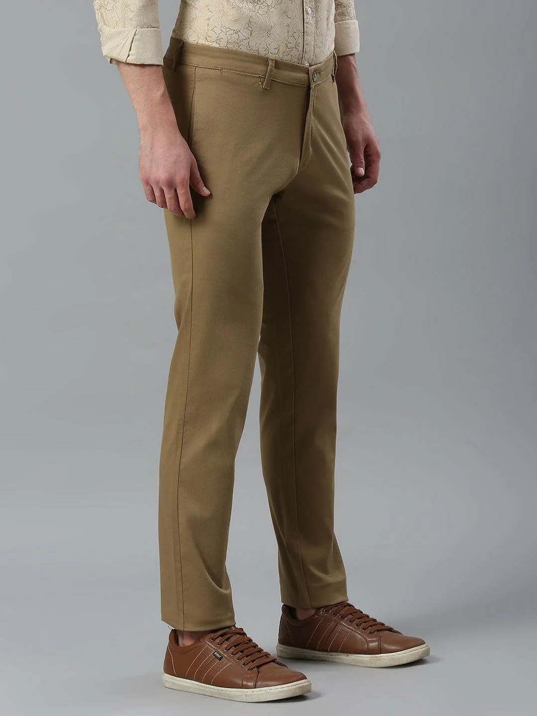 Stretchable Beige Narrow Chino Pants - Image 9