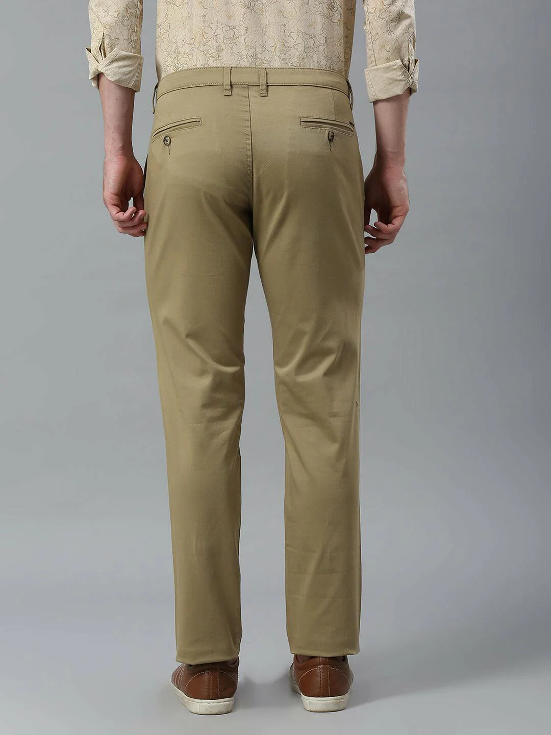Beige Narrow Chino Pants - Image 6