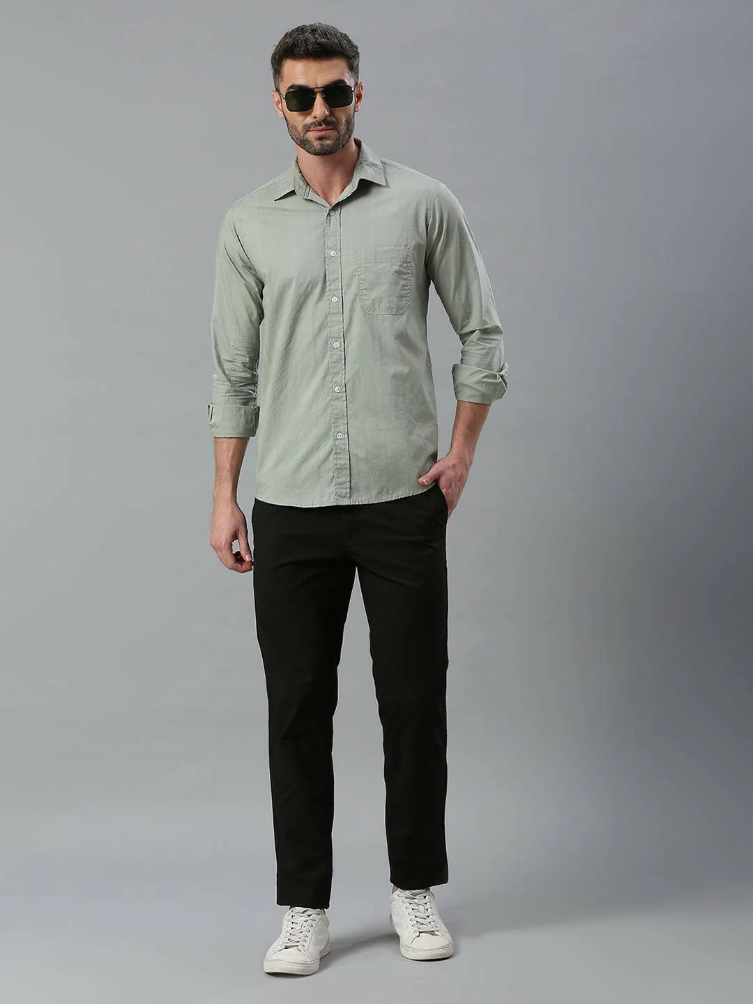 Charcoal Black Chino Pants - Image 7