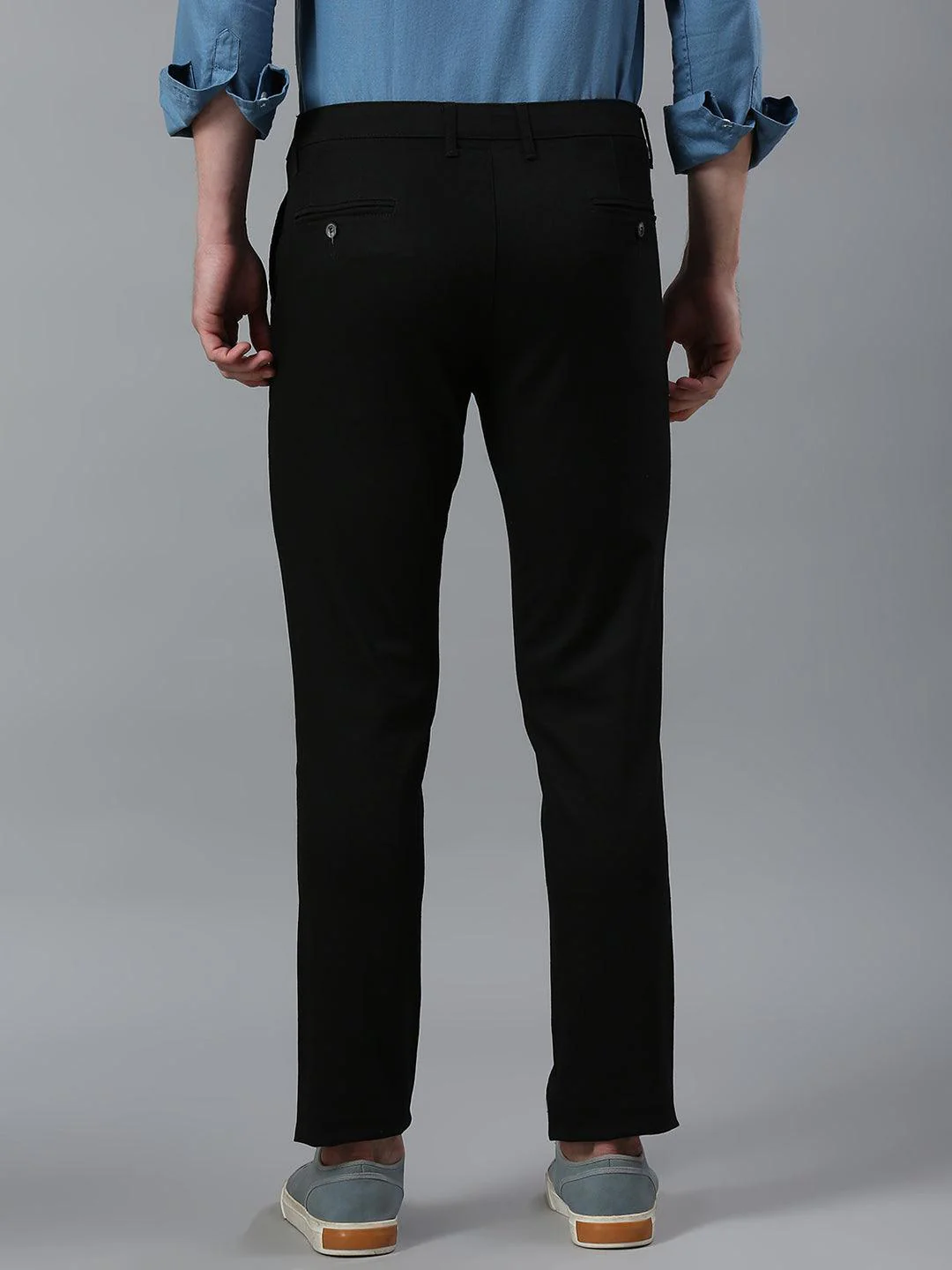 Jet Black Narrow Chino Pants - Image 5