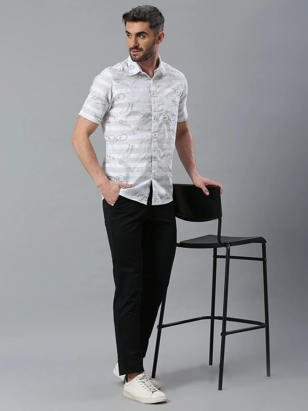Charcoal Black Narrow Chino Pants - Image 9