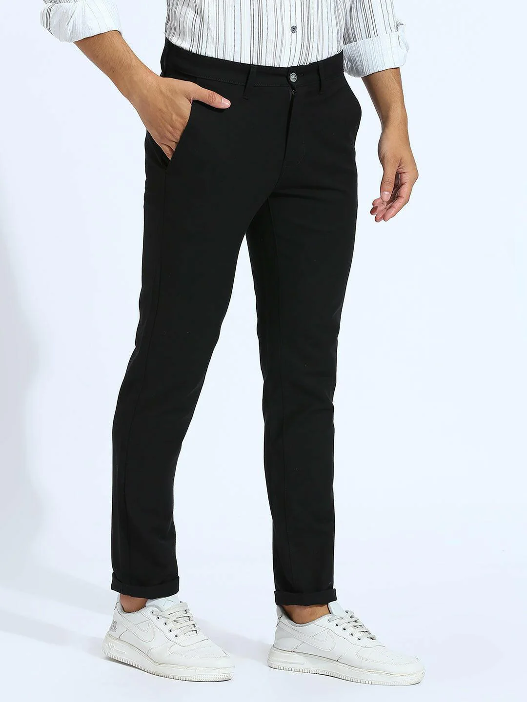 Stretchable Black Chino Pants - Image 5