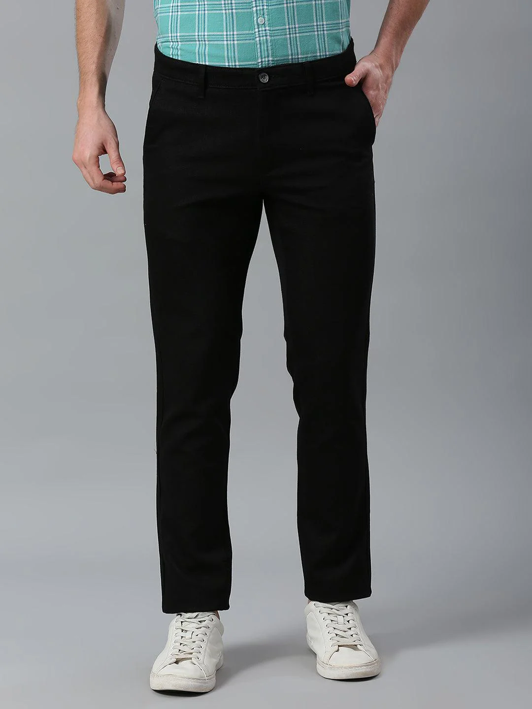 Stretchable Lycra Black Chino Pants - Image 2