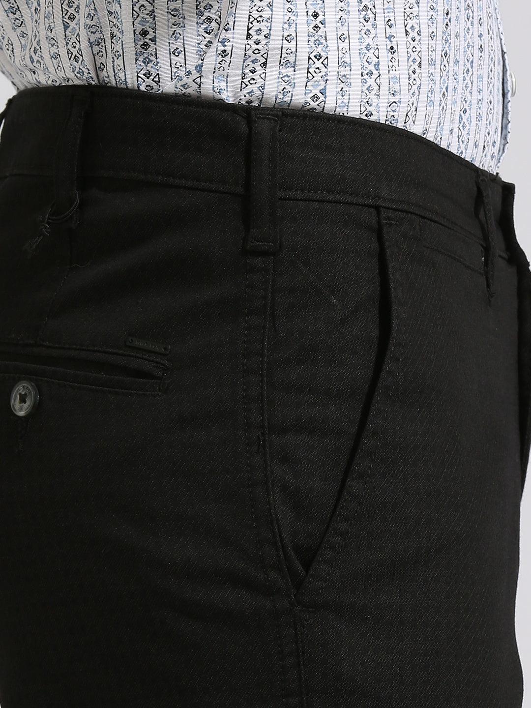Stretchable Textured Black Chino Pants - Image 4
