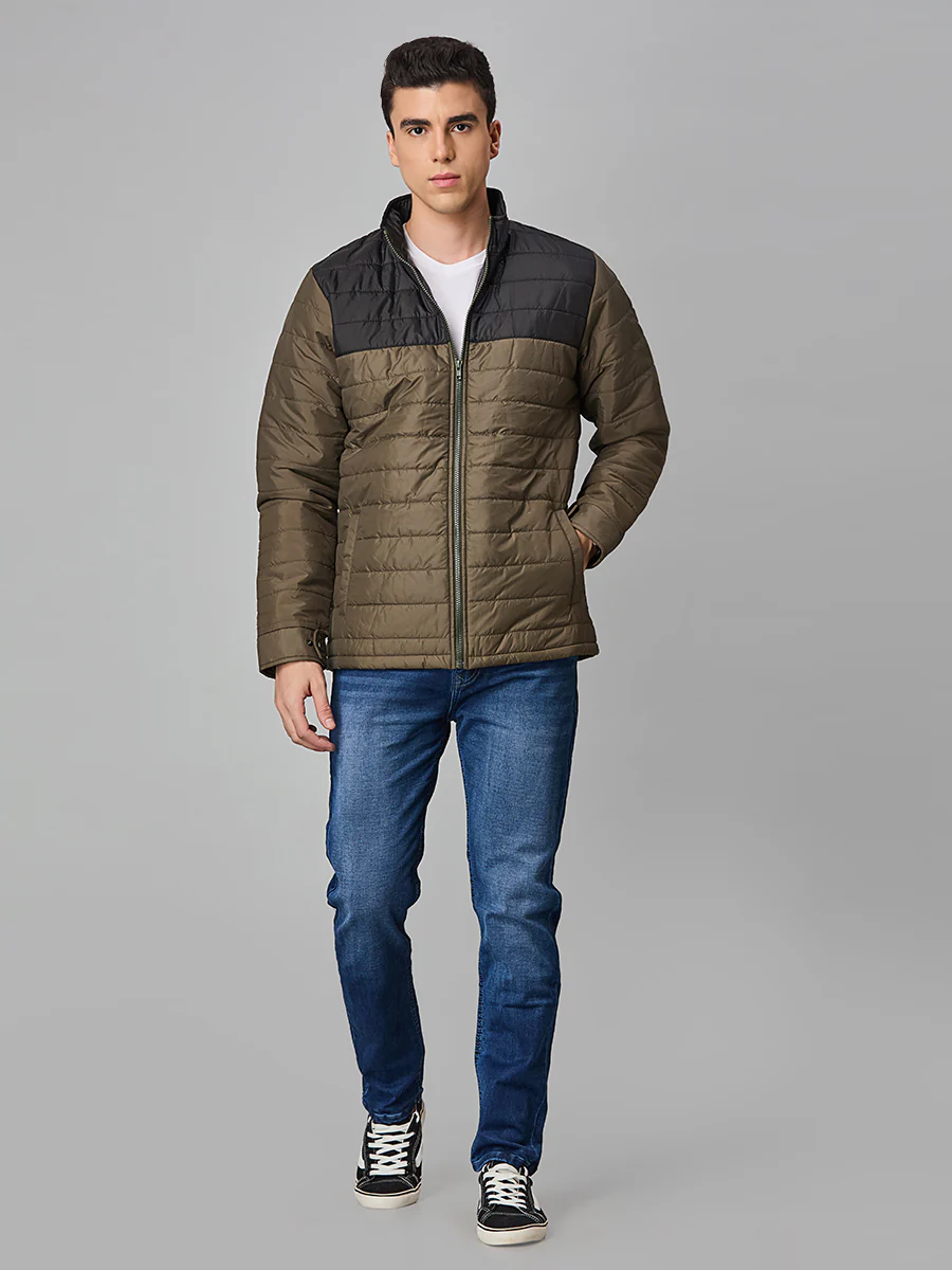 Olive Lightweight Puffer Jacket - Image 6