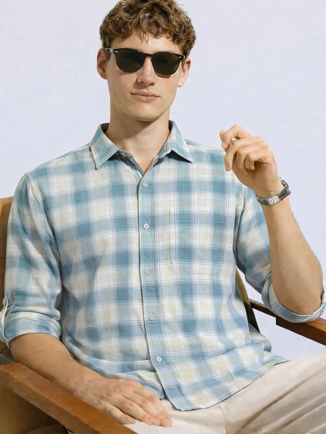 Blue Checkered Shirt
