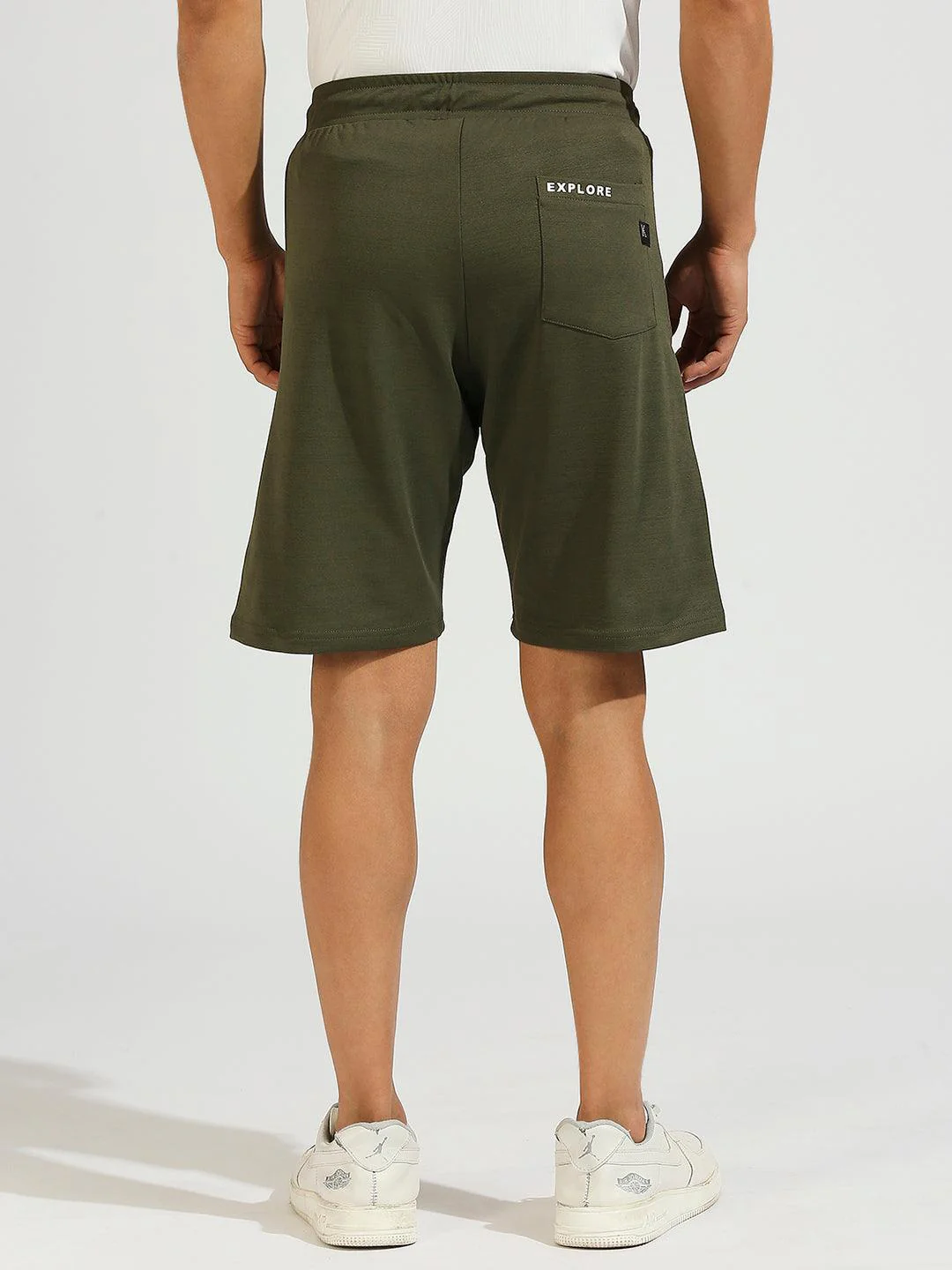 Zip Pocket Olive Shorts - Image 5