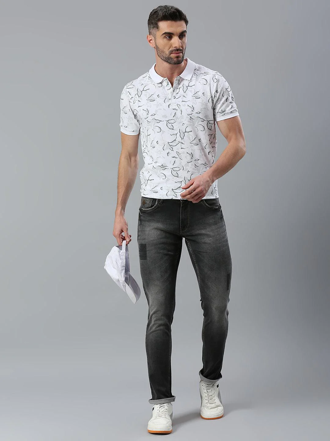 Stretchable Ash Grey Cloud Skinny Fit Jeans - Image 7