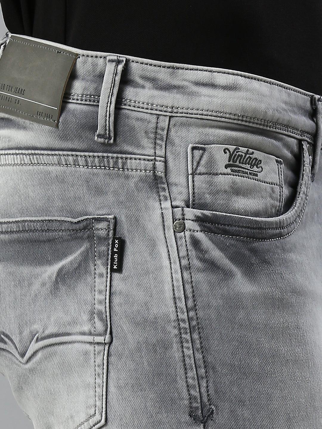 Stretchable Stealth Grey Cloud Skinny Fit Jeans - Image 5