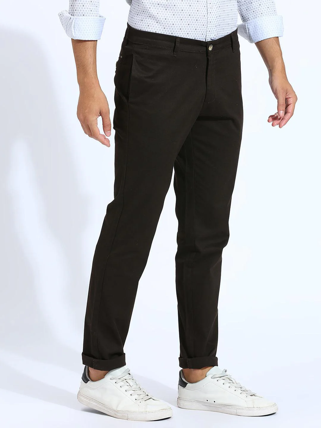 Black / Dark Brown Chino Pants - Image 4