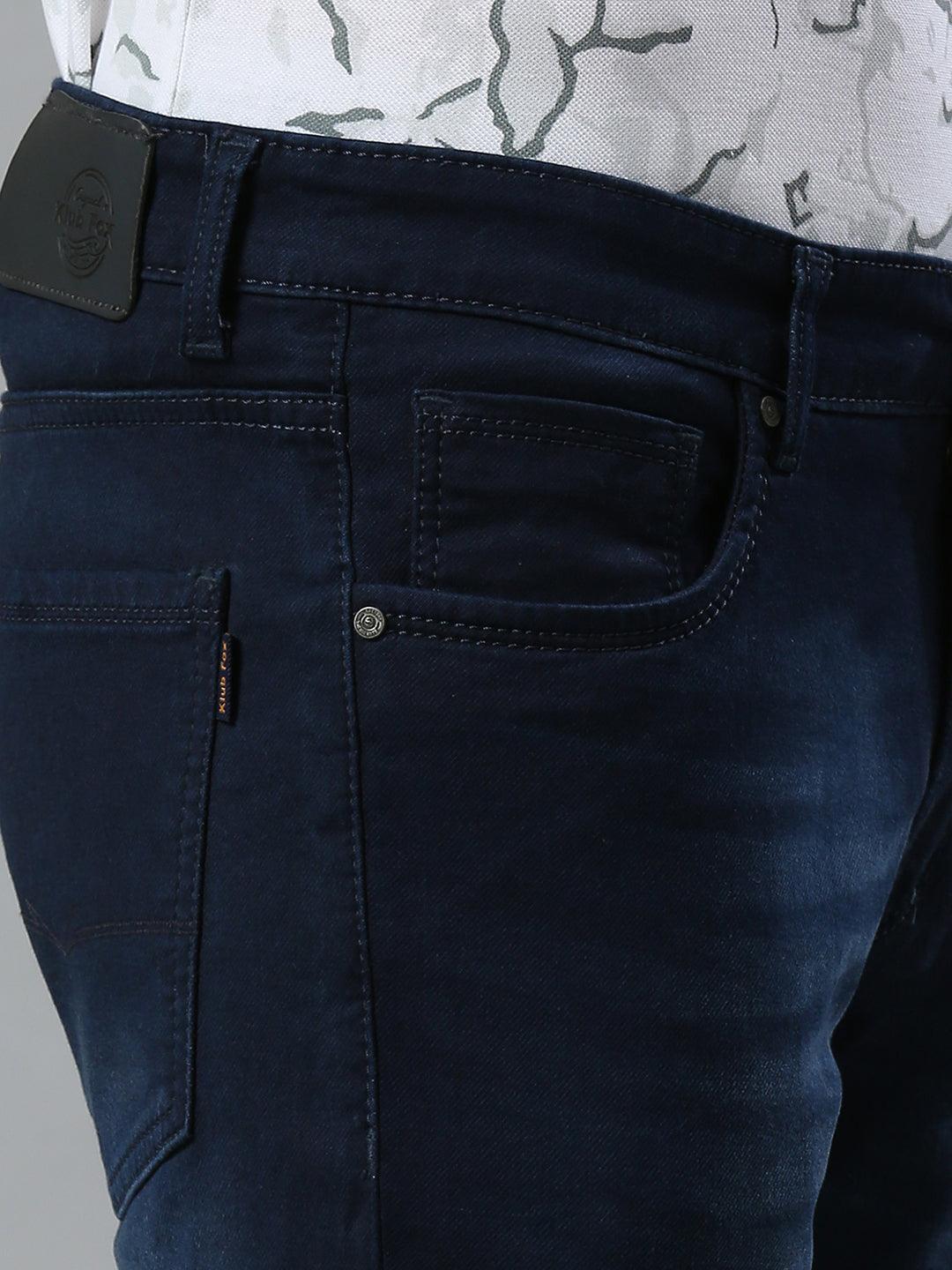 Stretchable Space Blue Shadow Fade Skinny Fit Jeans - Image 5