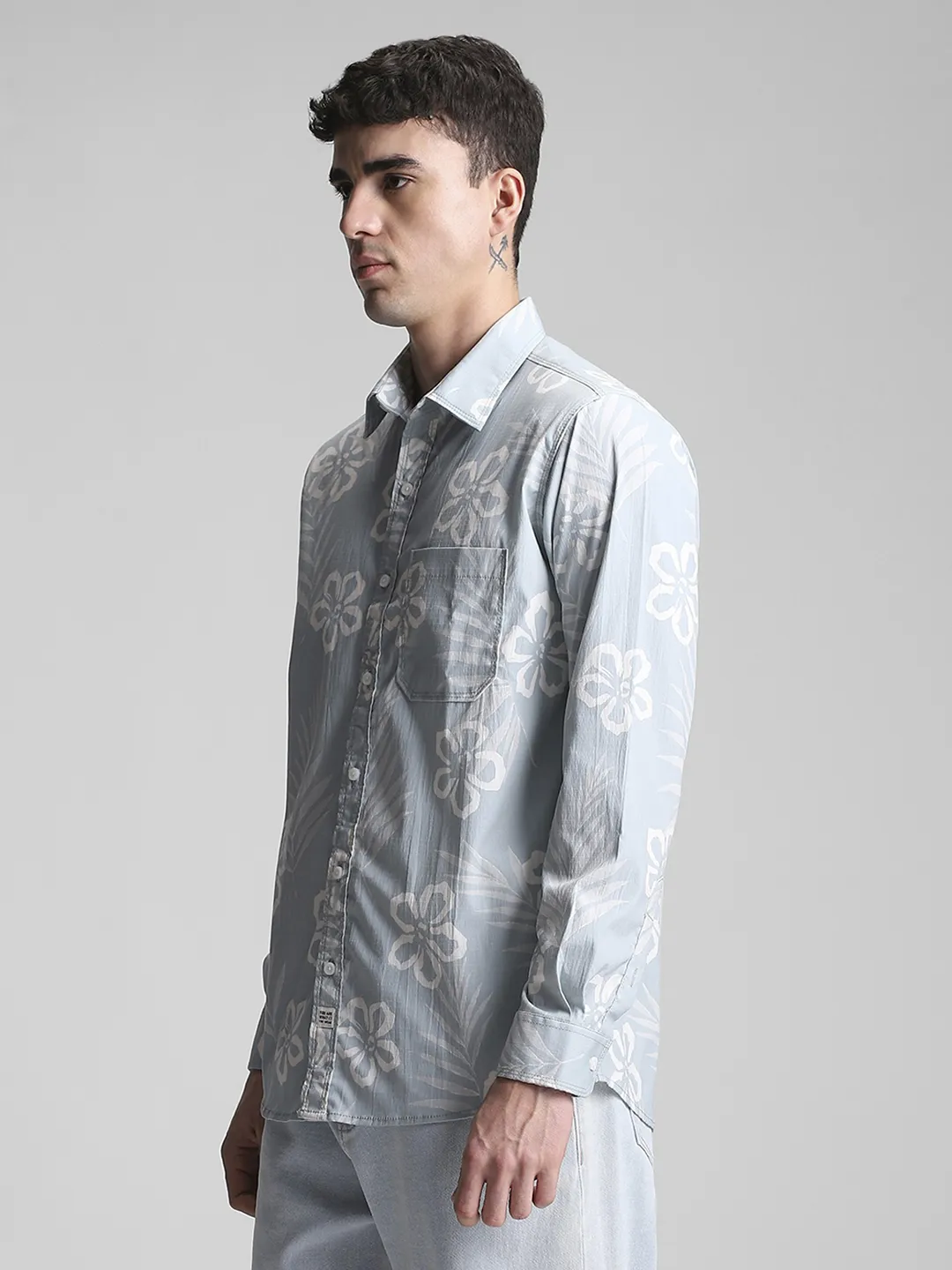 Aqua Printed Shirt - Image 6