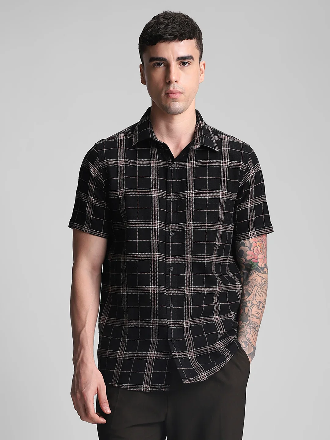 Black Checkered Shirt - Image 6