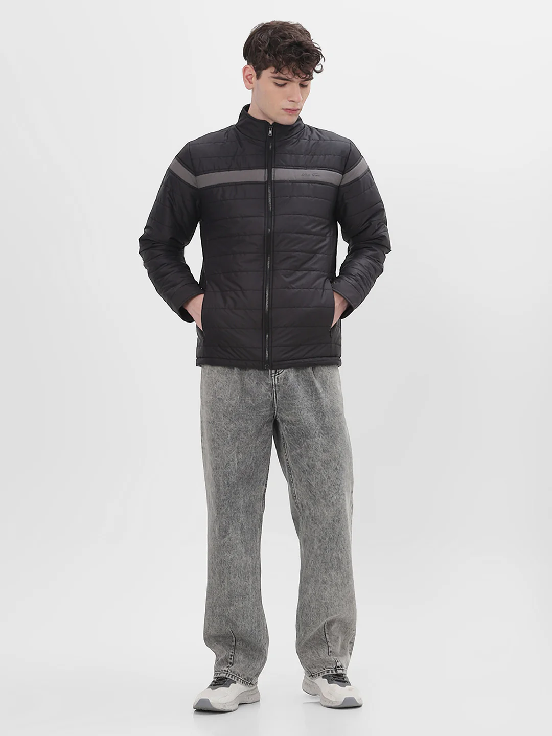 Black Lightweight Puffer Jacket - Image 6