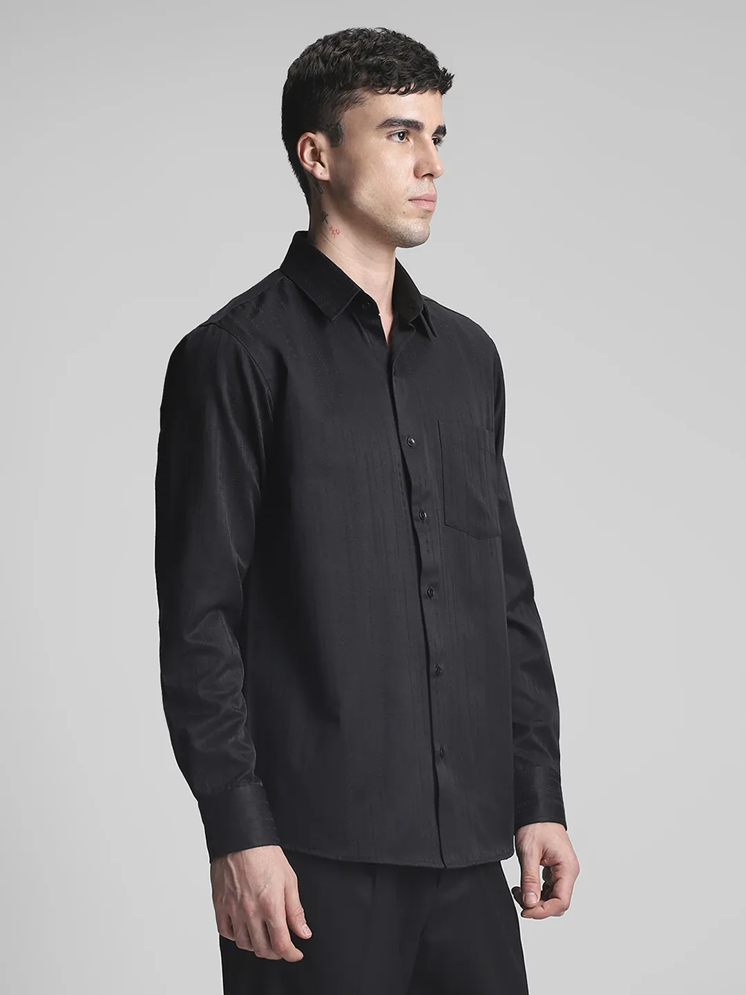 Black Jaquard Shirt - Image 6
