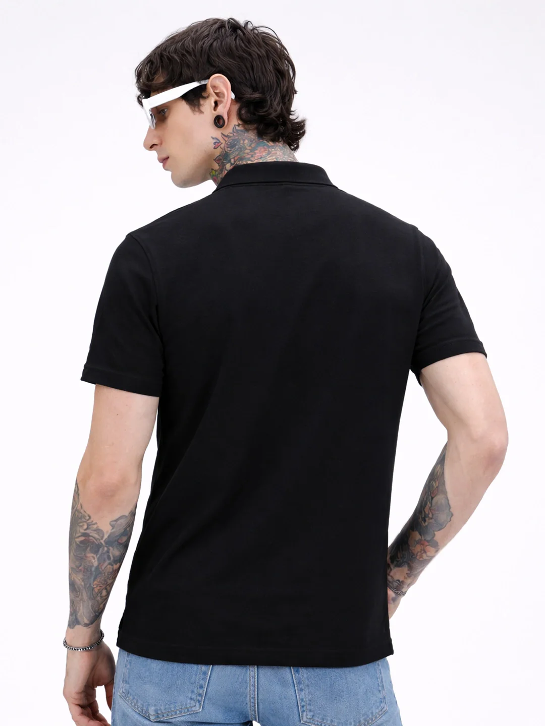 Black Pocket Premium Polo T-Shirt - Image 3