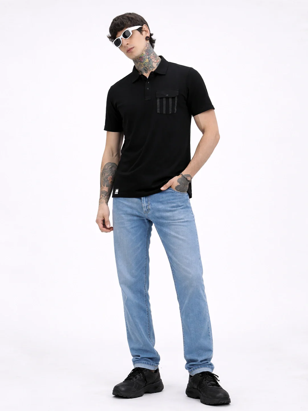 Black Pocket Premium Polo T-Shirt - Image 4