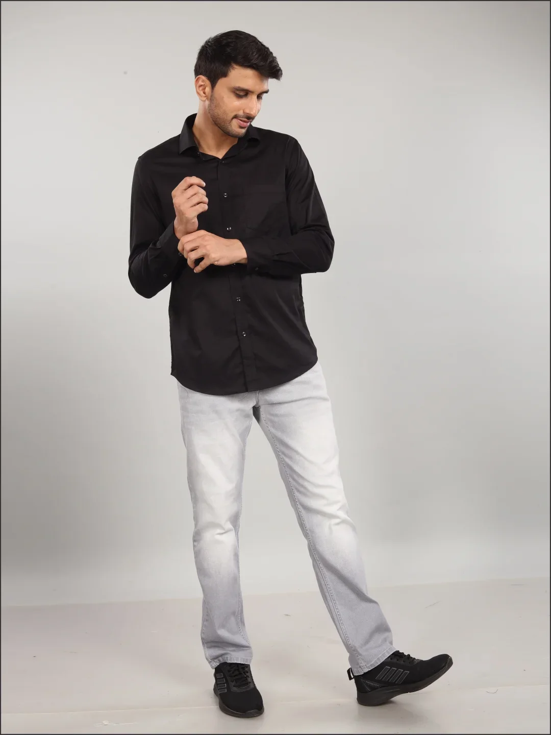 Black Solid Shirt - Image 6