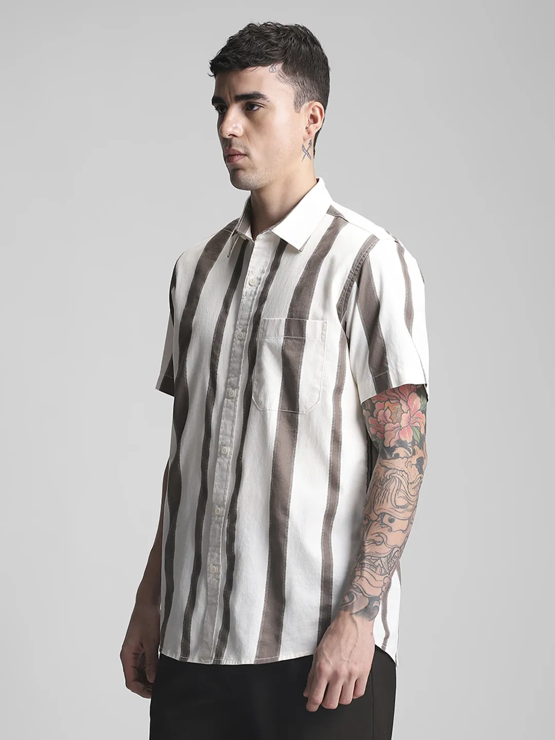 Brown Stripe Shirt - Image 6