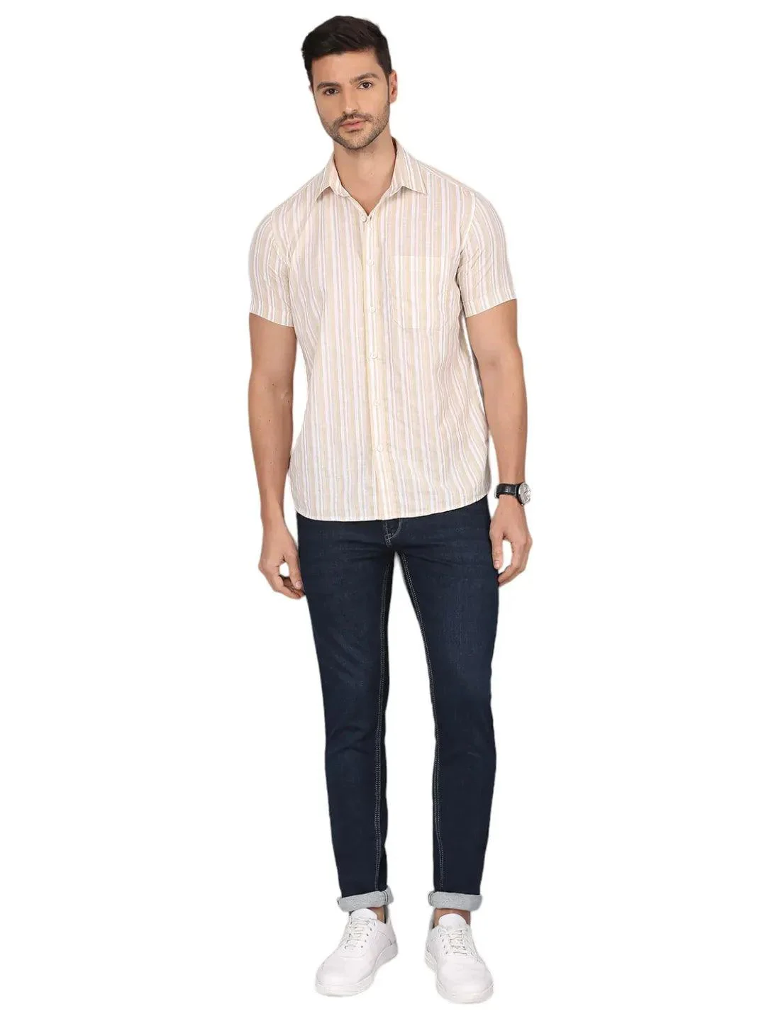 Beige Printed Shirt - Image 7