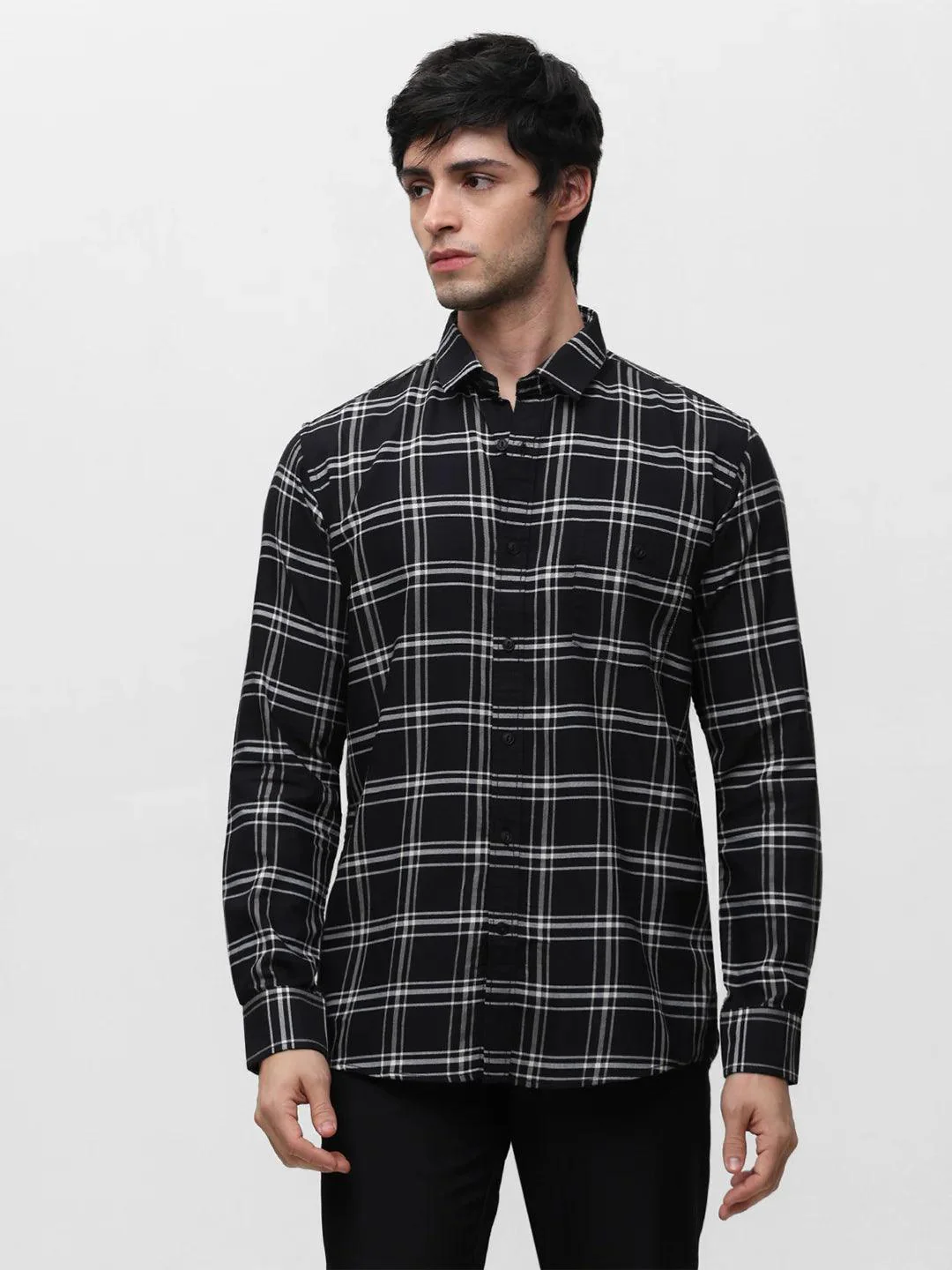 Black Checkered Shirt - Image 3