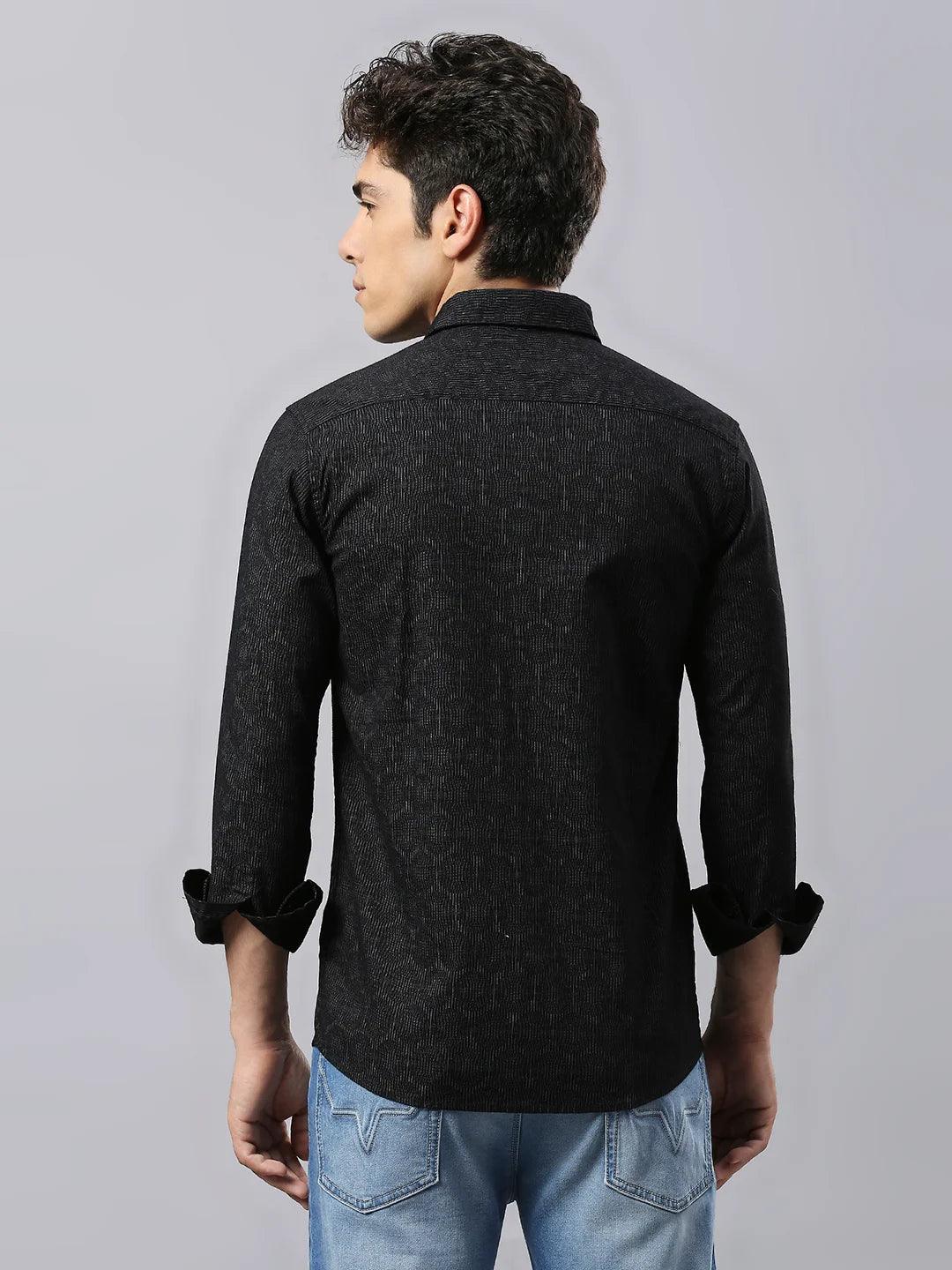 Black Printed Shirt - Image 5