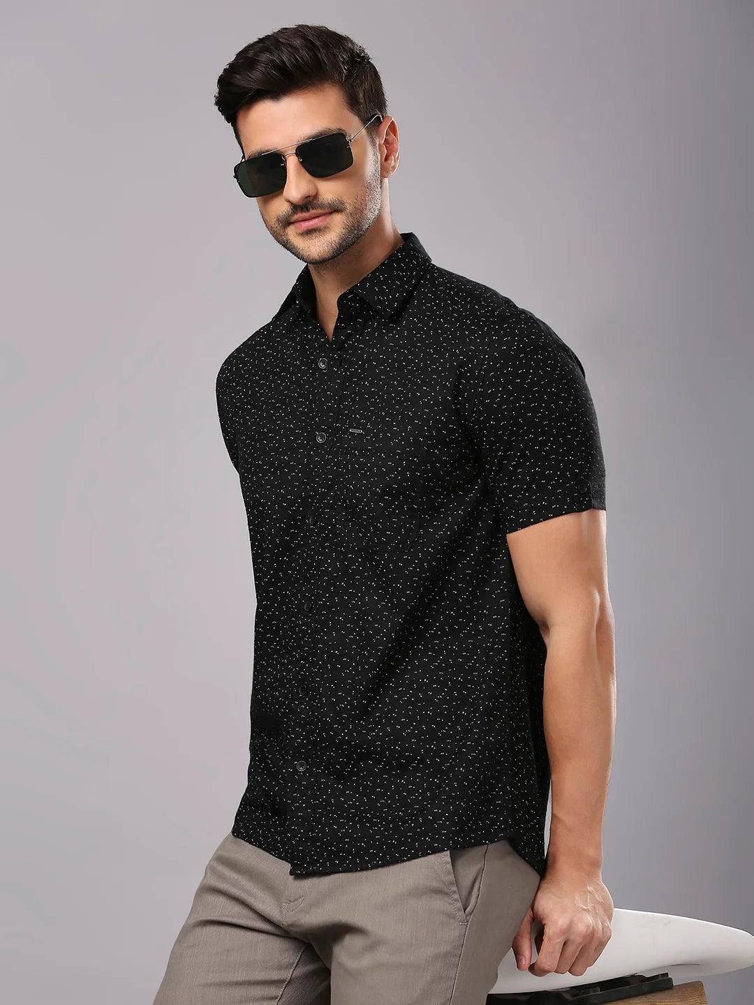 Black Printed Shirt - Image 6