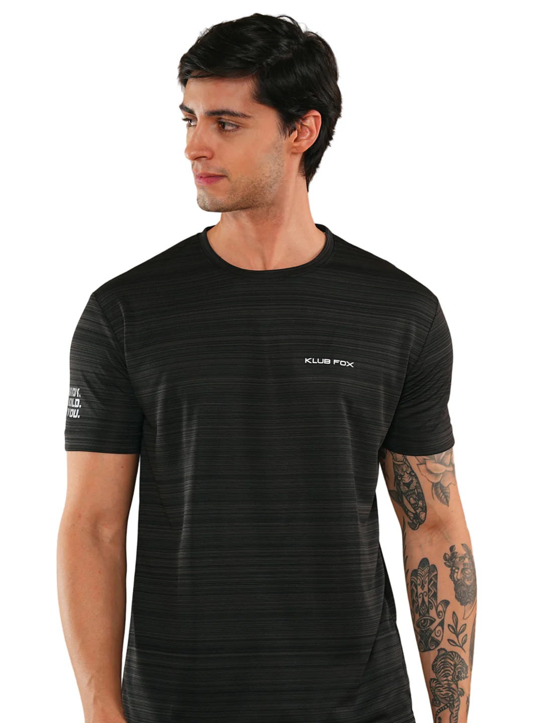 Stripe Code Black T-Shirt - Image 5