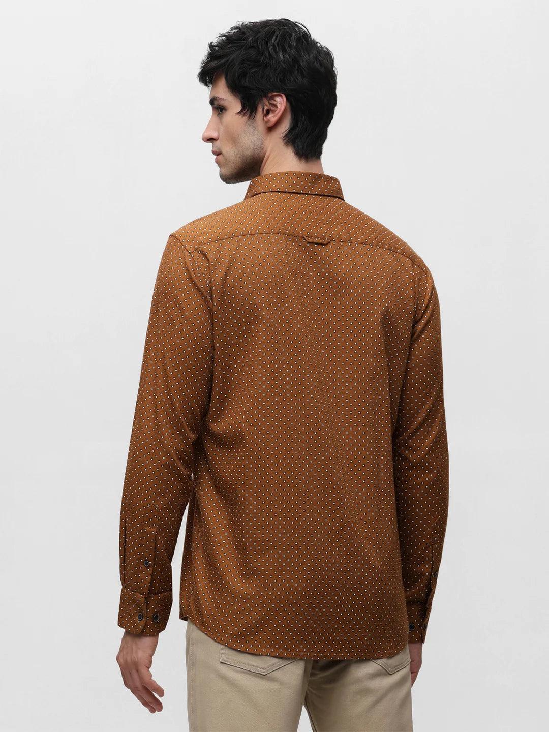 Brown Printed Shirt - Image 4