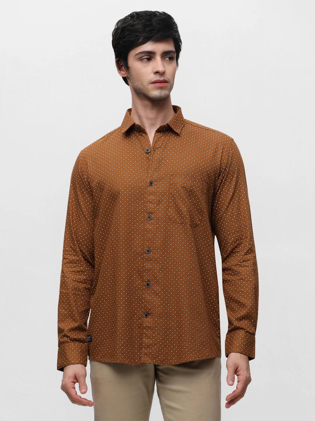 Brown Printed Shirt - Image 7