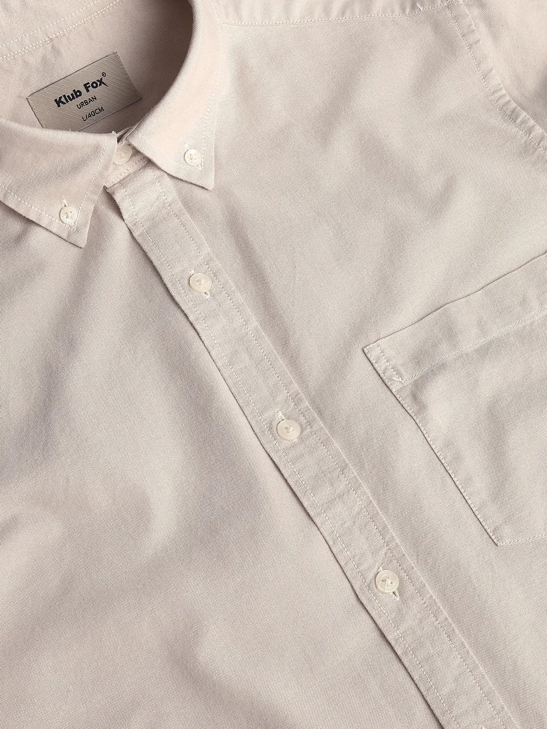 Cream Solid Shirt - Image 2