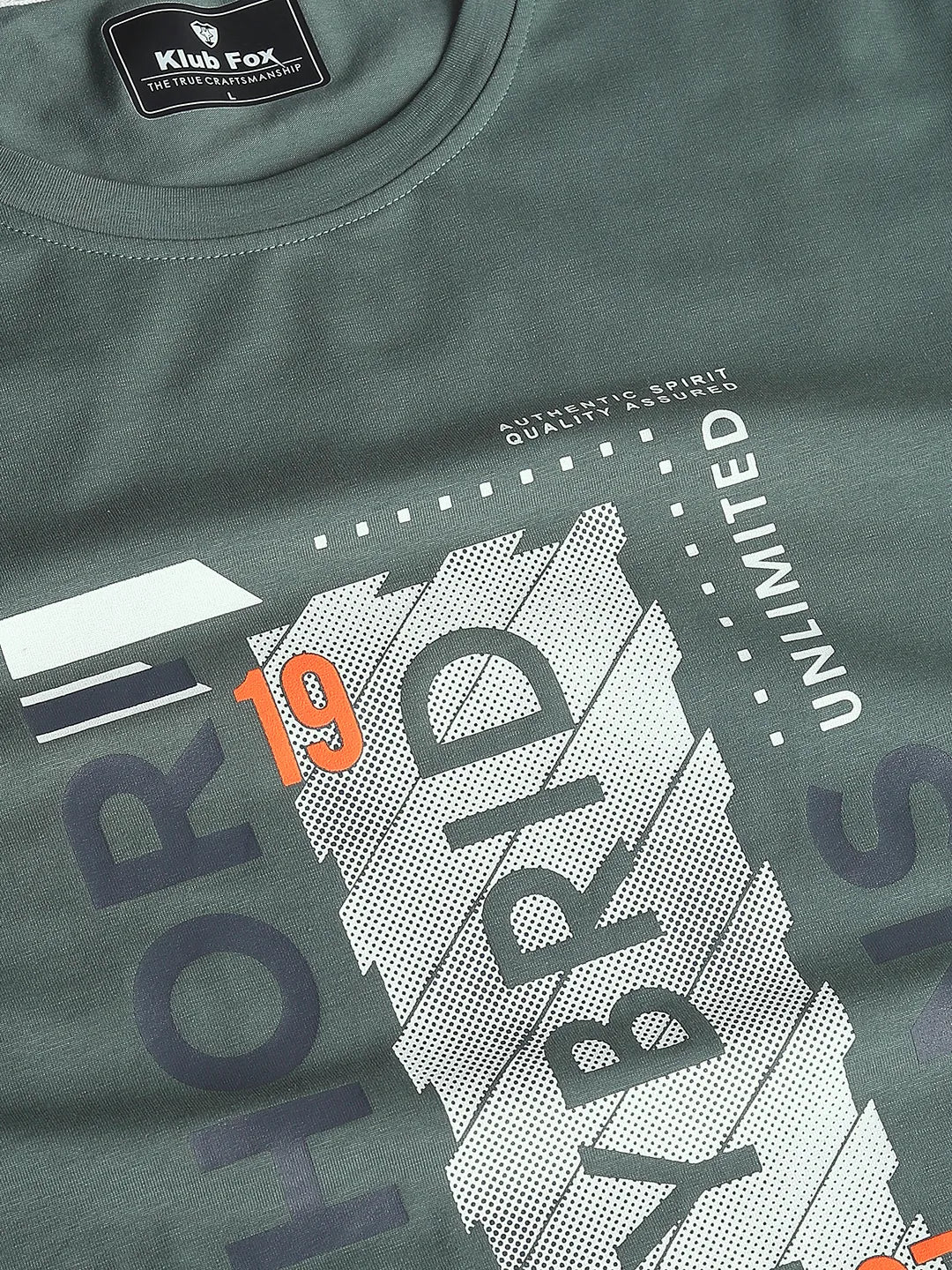 Dusty Green Printed T-Shirt - Image 6