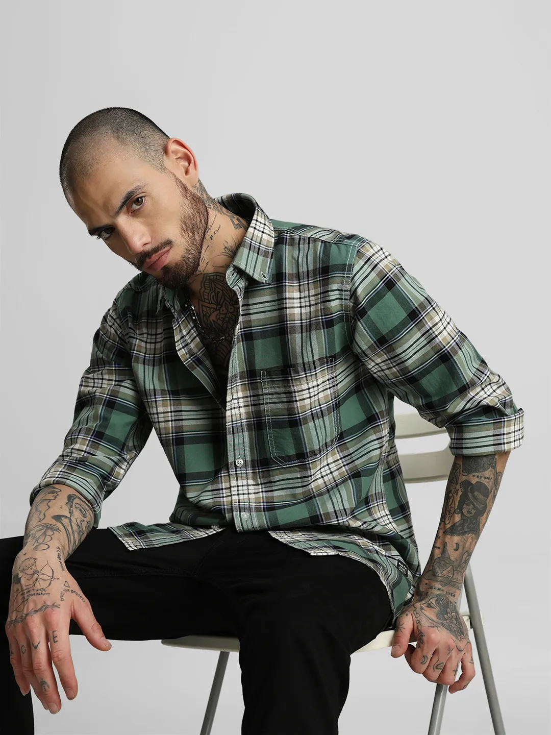 Green Checkered Shirt