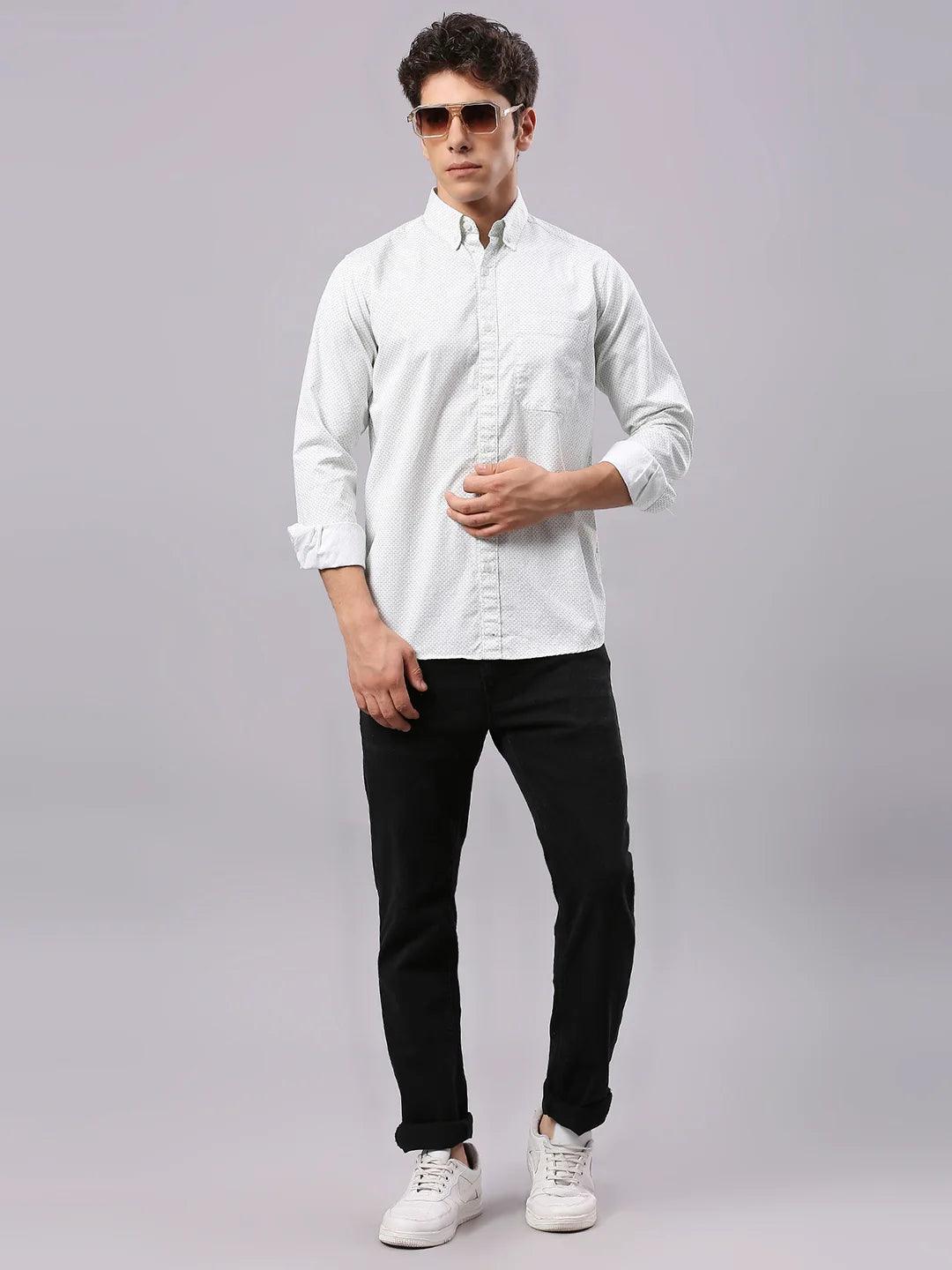 Green Printed Shirt - Image 8