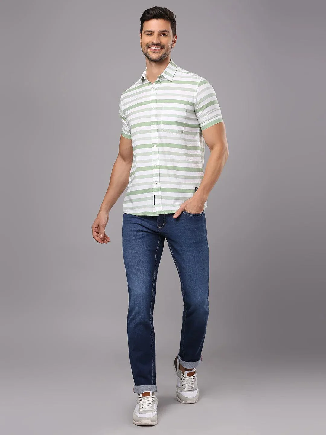 Green Striped Shirt - Image 7