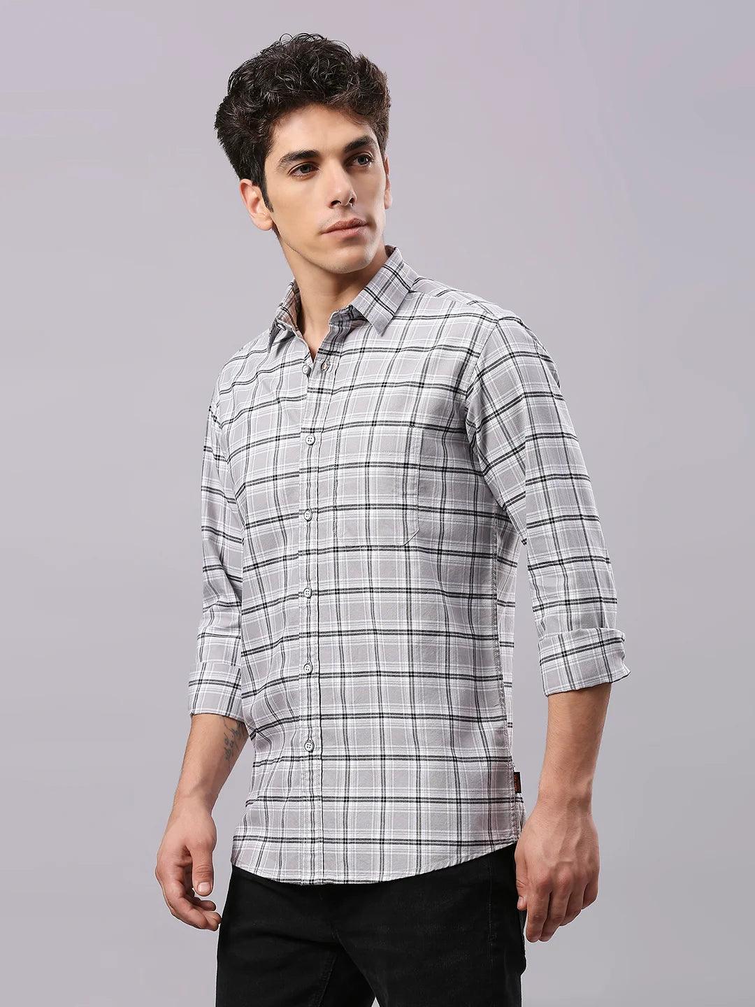 Grey Checkered Shirt - Image 2