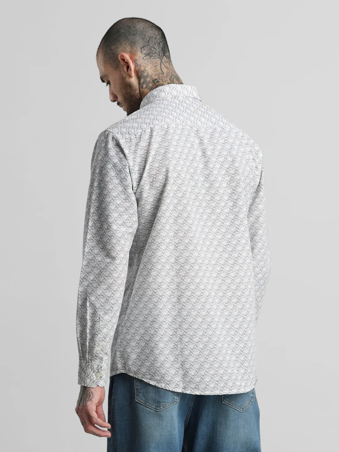 Grey Printed Shirt - Image 7