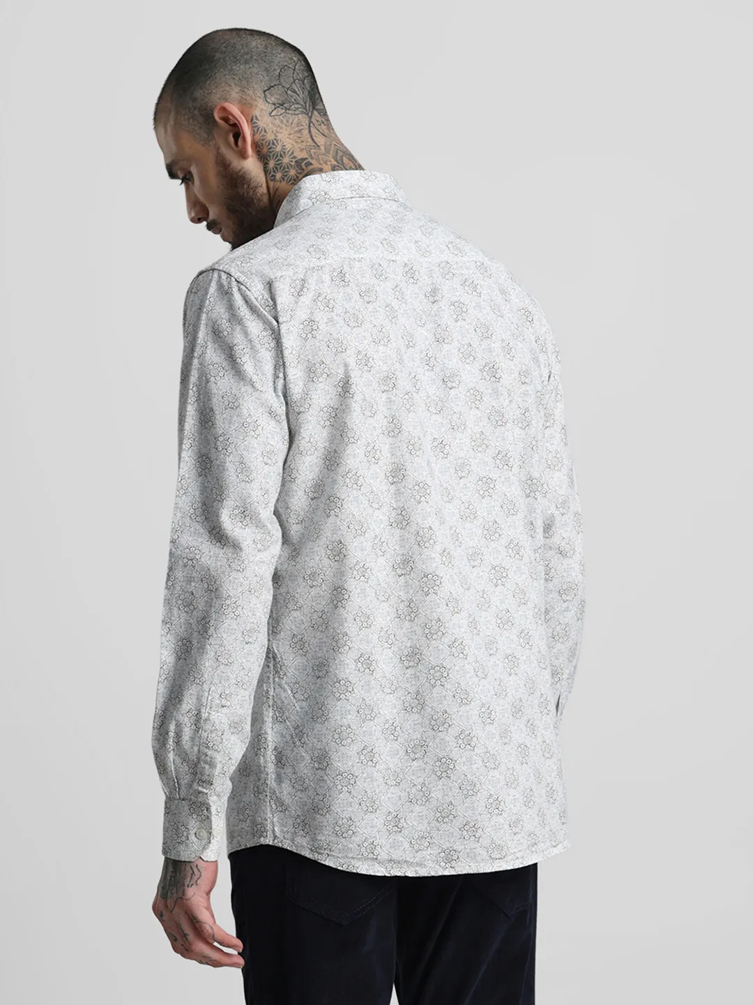Grey Printed Shirt - Image 4