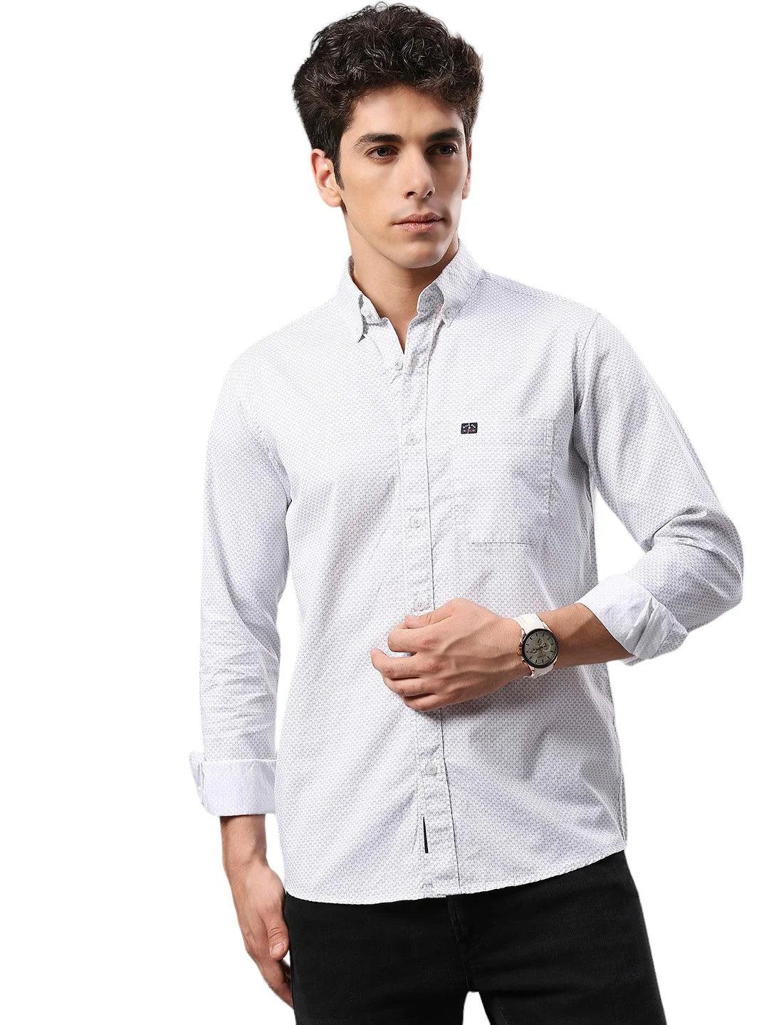 Grey Printed Shirt - Image 6
