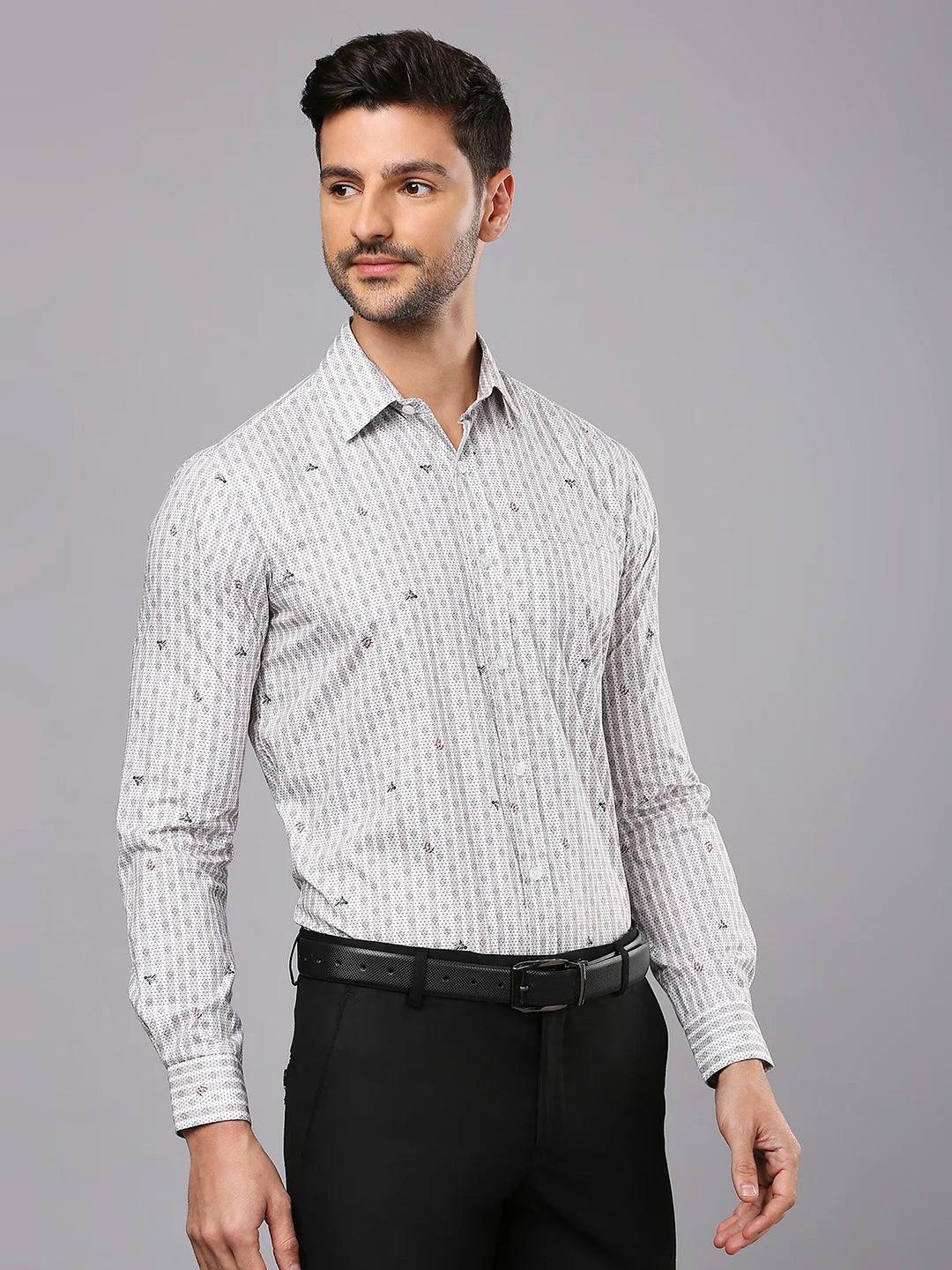 Grey Printed Shirt - Image 3