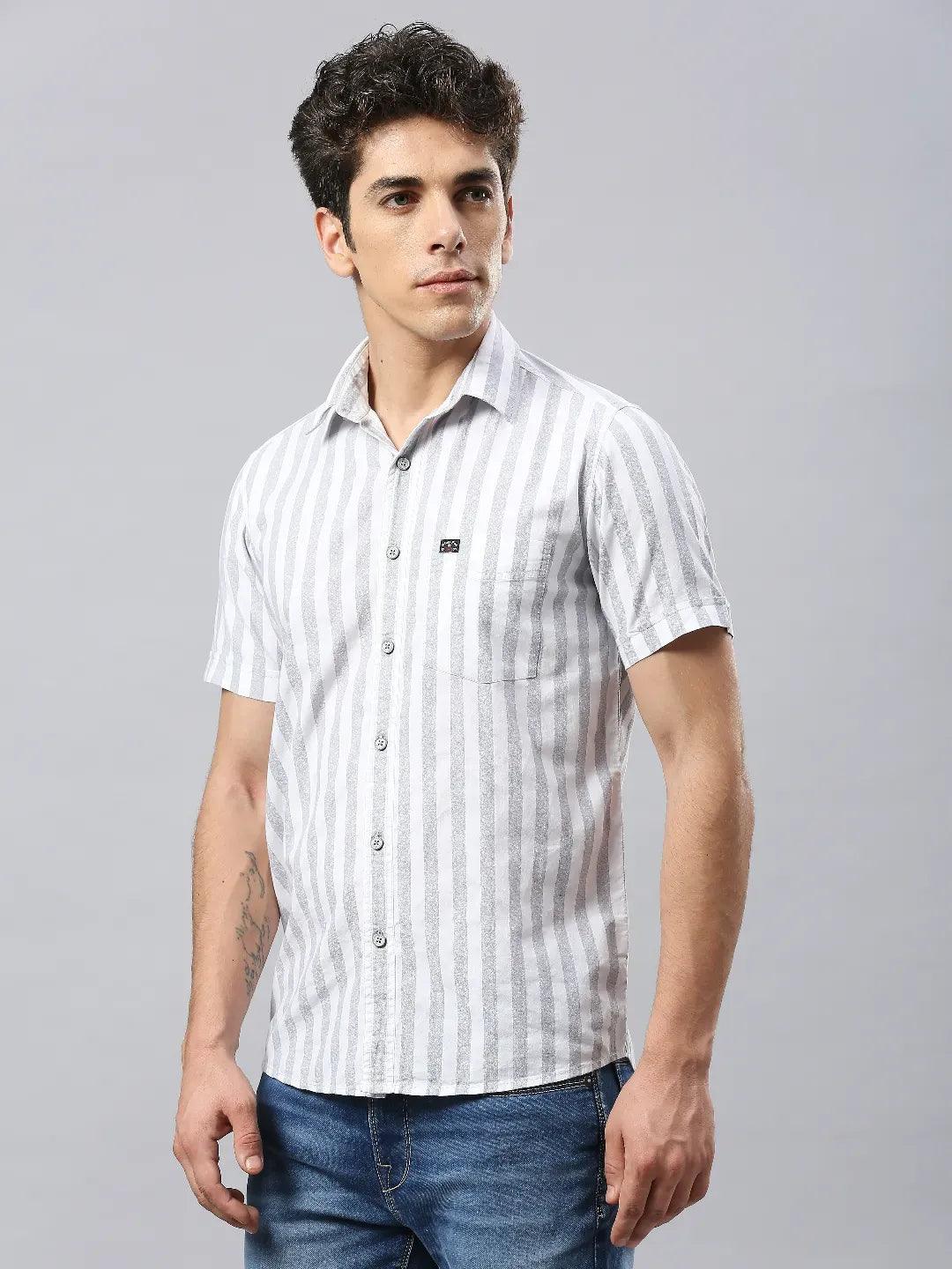 Grey Striped Shirt - Image 4