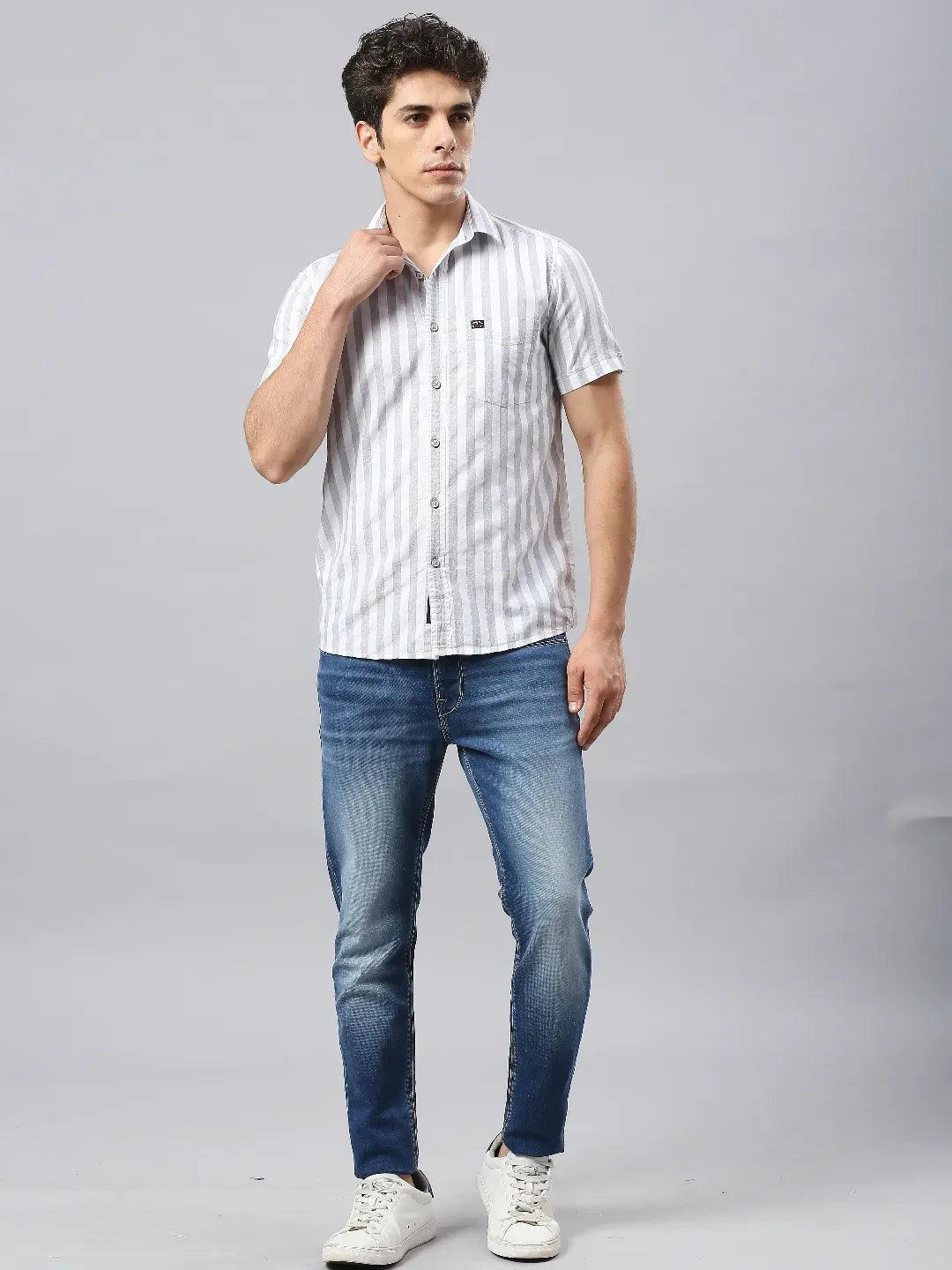 Grey Striped Shirt - Image 9