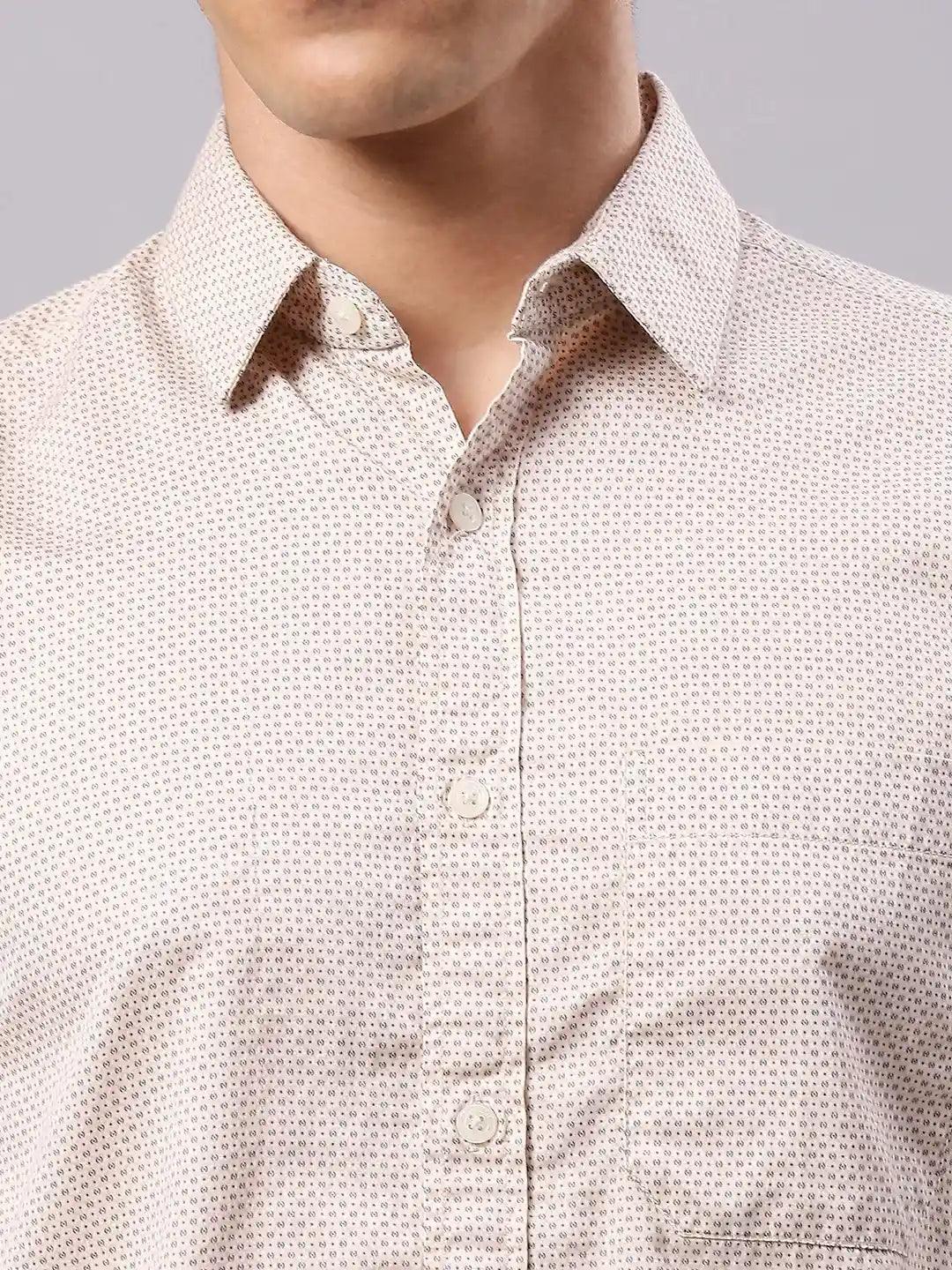 Cream Beige Mango Printed Shirt - Image 2