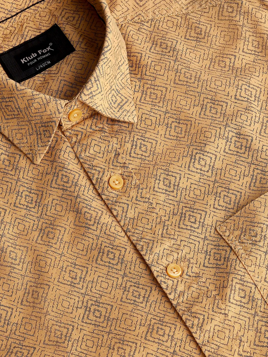 Mustard Printed Shirt - Image 4