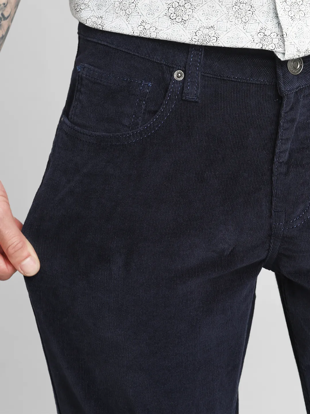 Navy Corduroy Trouser