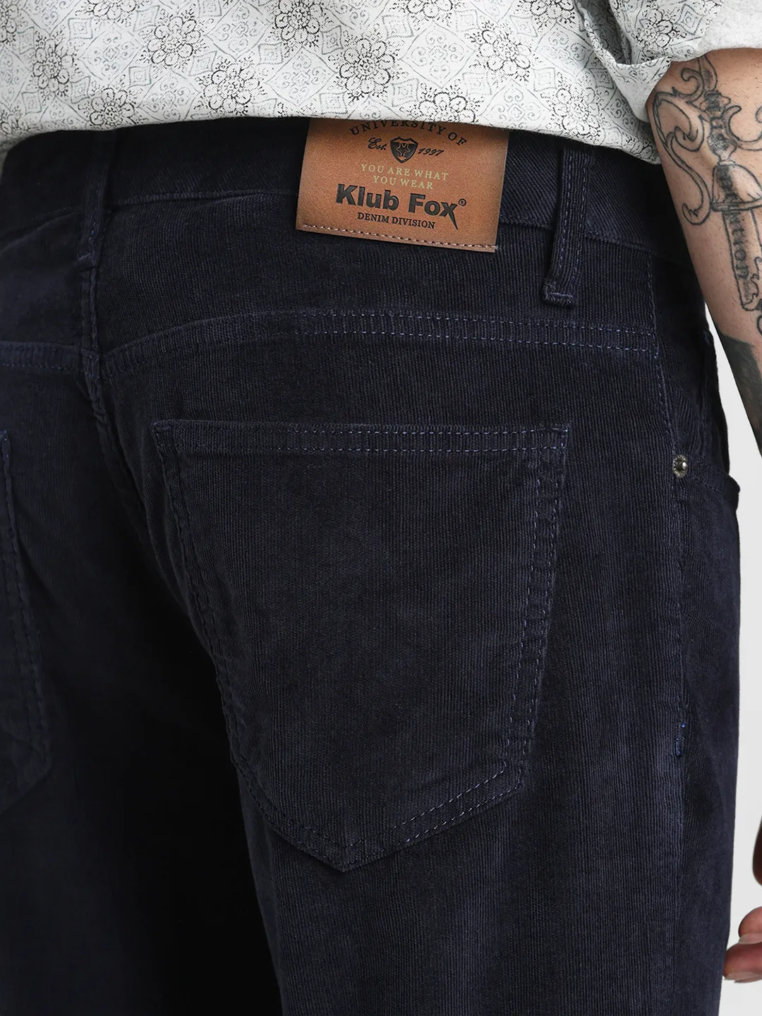 Navy Corduroy Trouser - Image 7