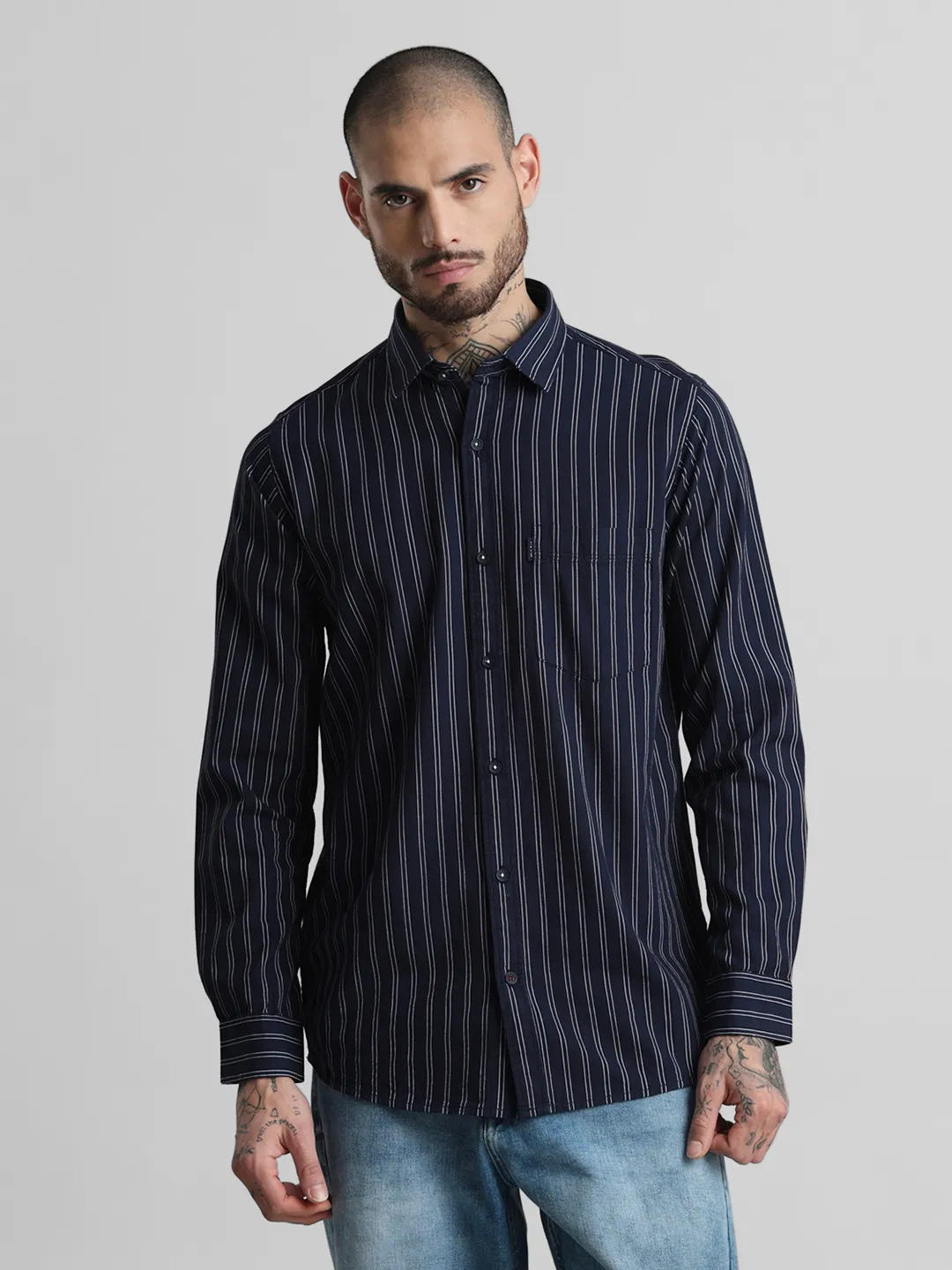 Navy Striped Shirt - Image 3