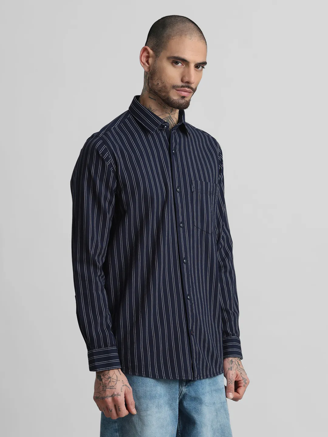 Navy Striped Shirt - Image 6